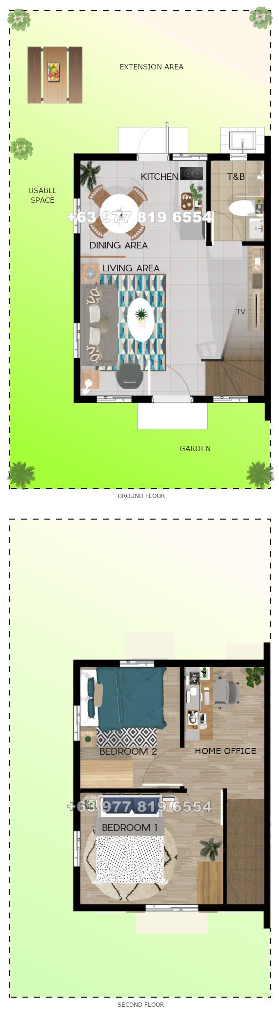 Frielle Floor Plan House and Lot in Calamba